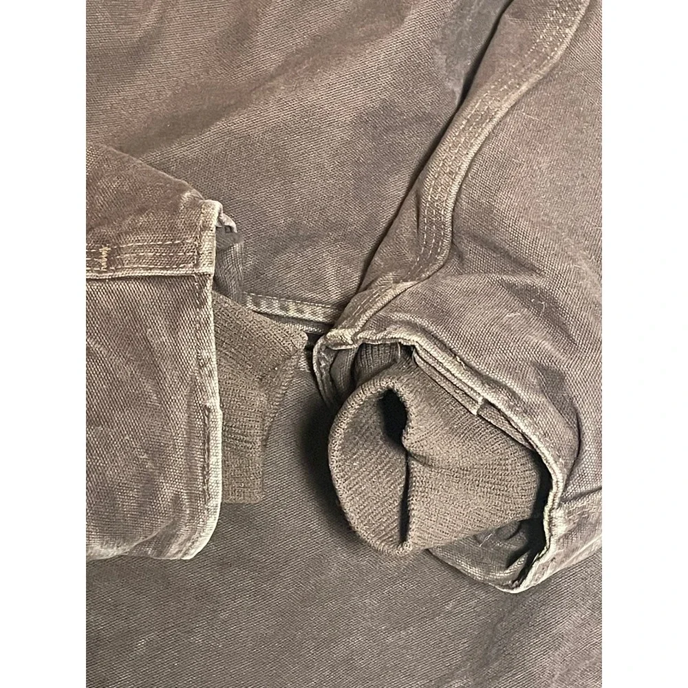 Carhartt J141 DKB Sandstone Sierra Jacket Sherpa Lined Dark Brown Mens 2XL Reg